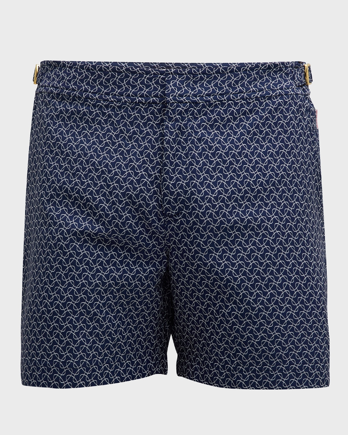 Orlebar Brown Bulldog Geometric Orb Jacquard Mid-length Swim Shorts In Night Iris