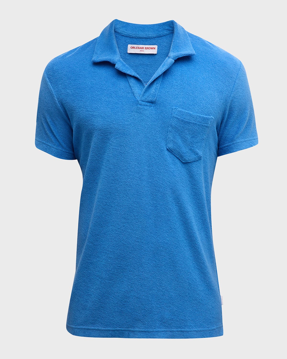 Orlebar Brown Terry Polo Shirt In Tidal