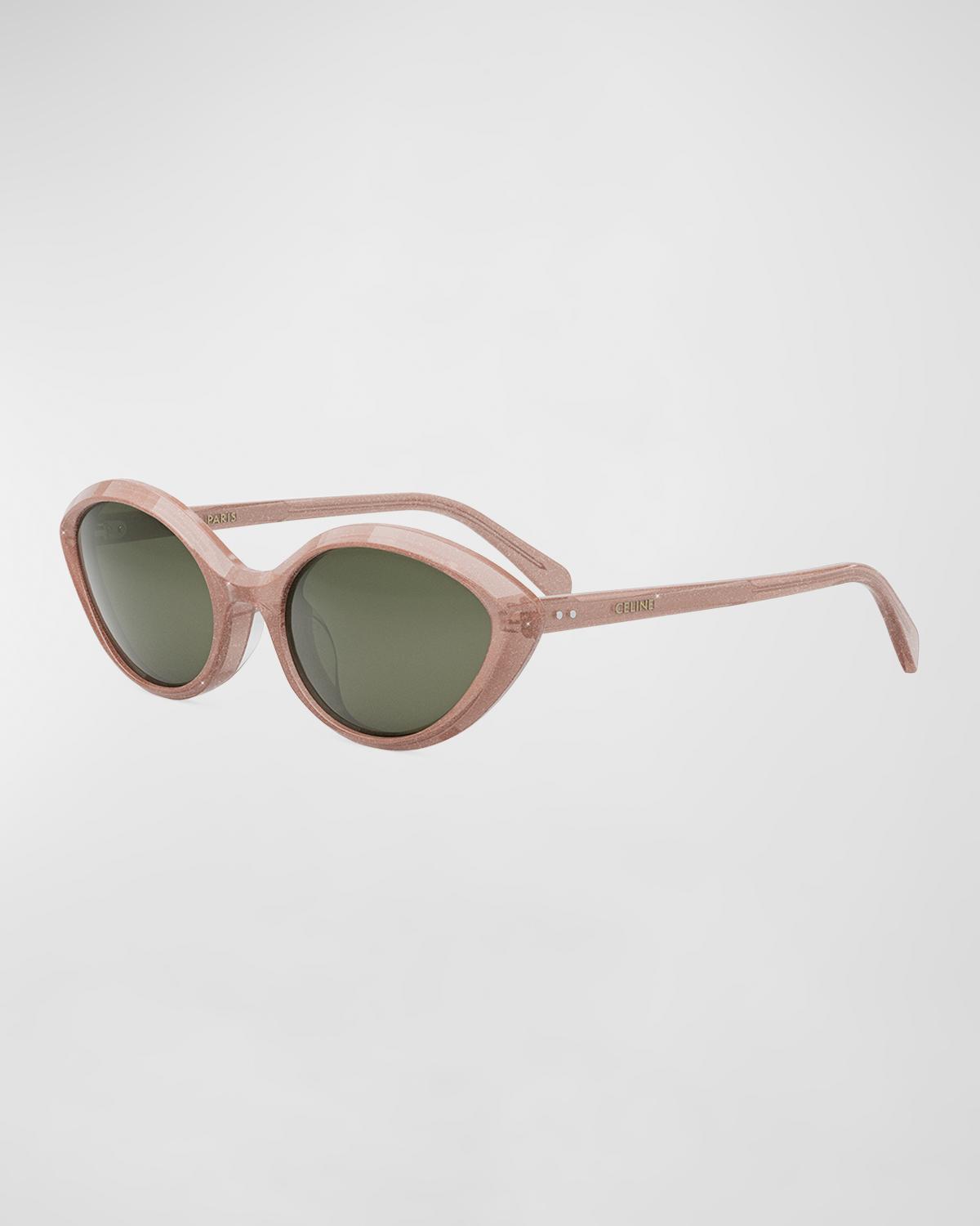 CELINE Bold 3 Dots Square Sunglasses in Shiny Bordeaux  display picture 3