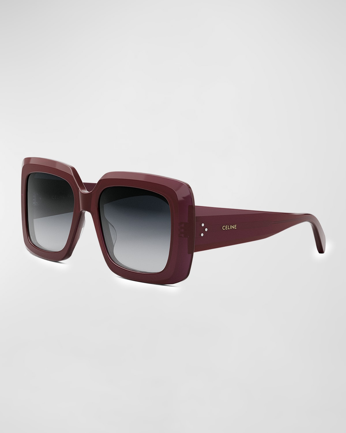 Bold Three-Dot Acetate Square Sunglasses