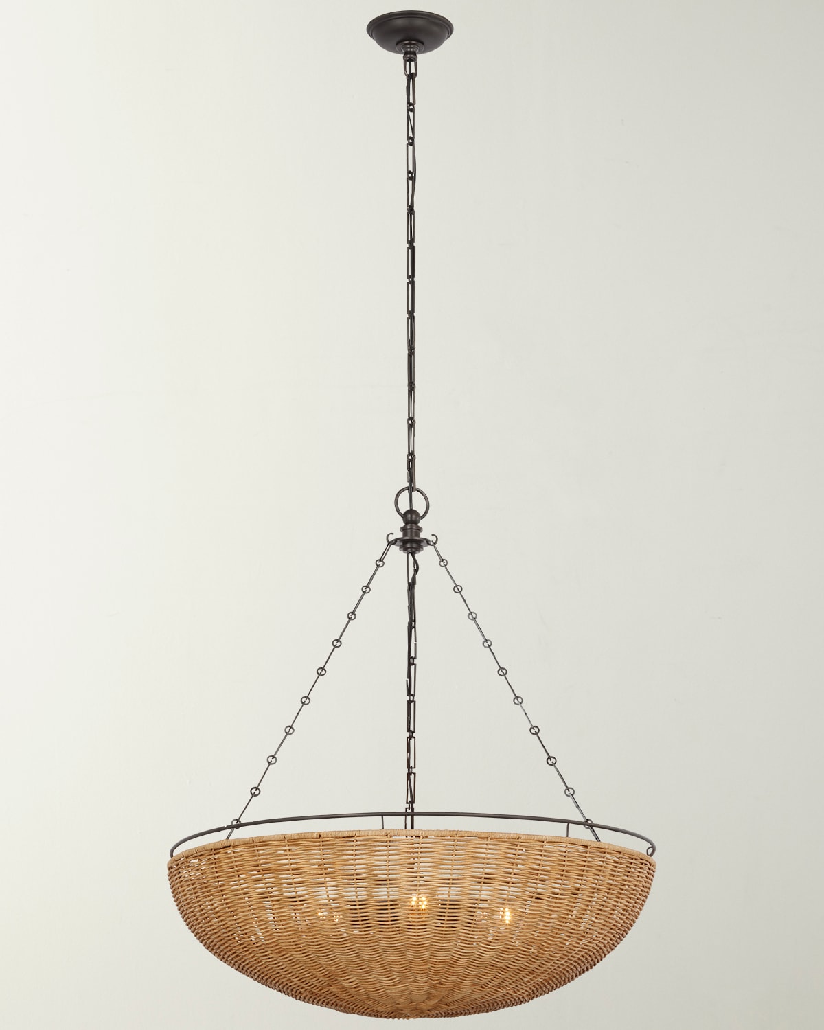 Visual Comfort Signature Clovis 28" 4-light Chandelier By Chapman & Myers In Brown