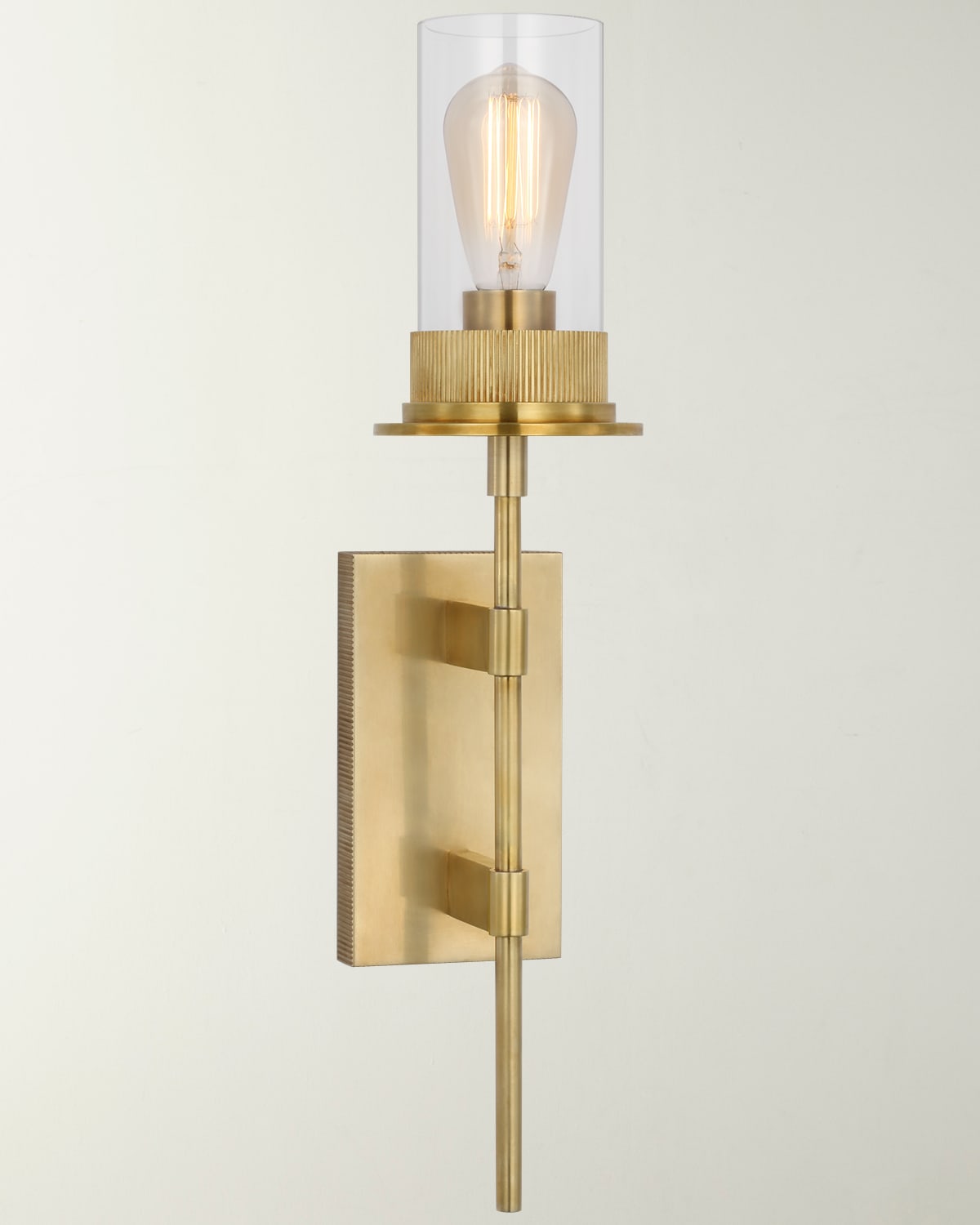 Visual Comfort Signature Beza 23" Antiqued Brass Tail Sconce By Ray Booth In Gold
