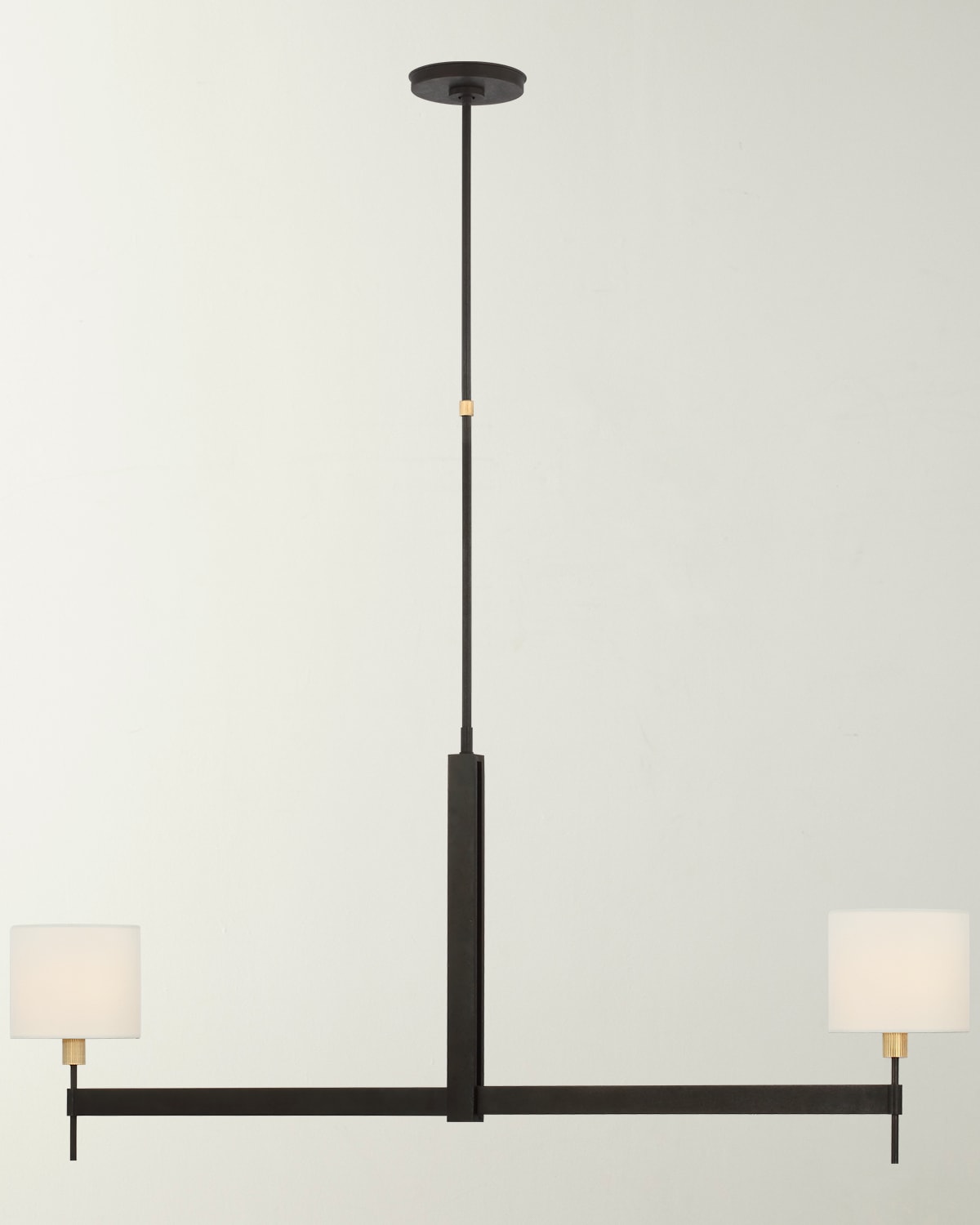 Visual Comfort Signature Brontes 54" 2-light Linear Chandelier By Ray Booth In Black