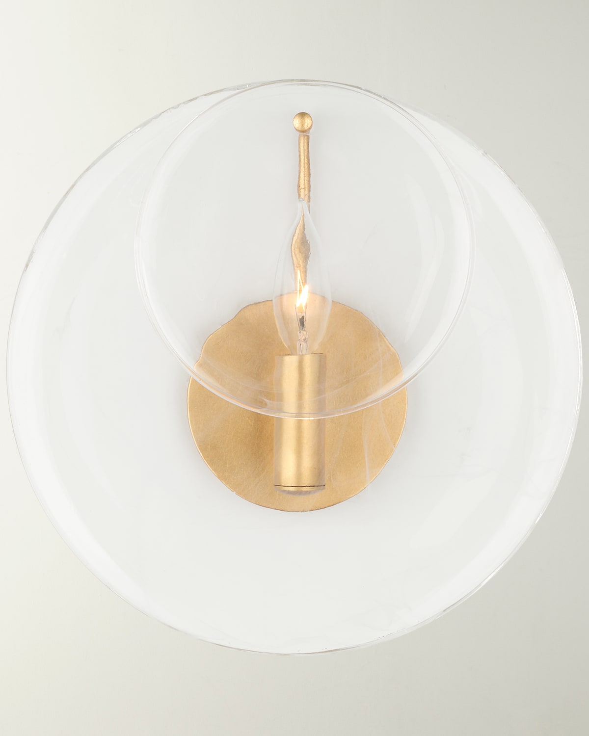 Visual Comfort Signature Loire Clear Striped Sconce By Aerin In White