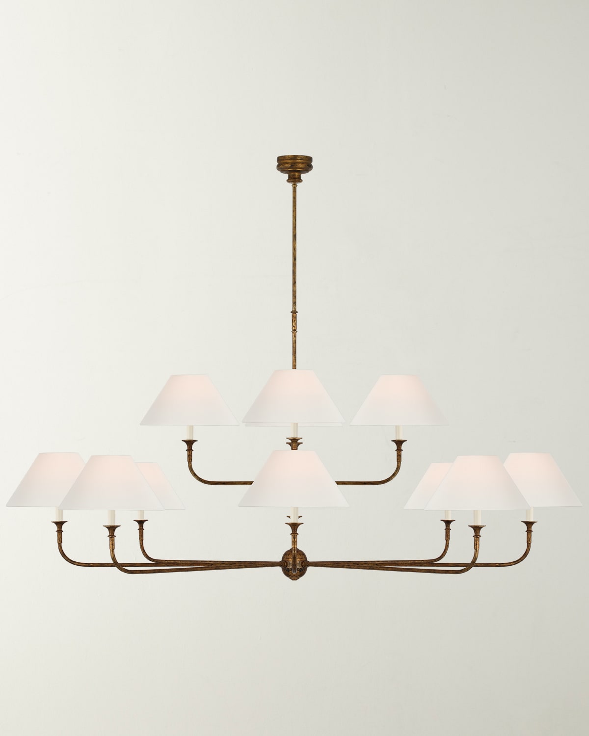 Visual Comfort Signature Piaf Oversized Two-tier Chandelier By Thomas O'brien In White