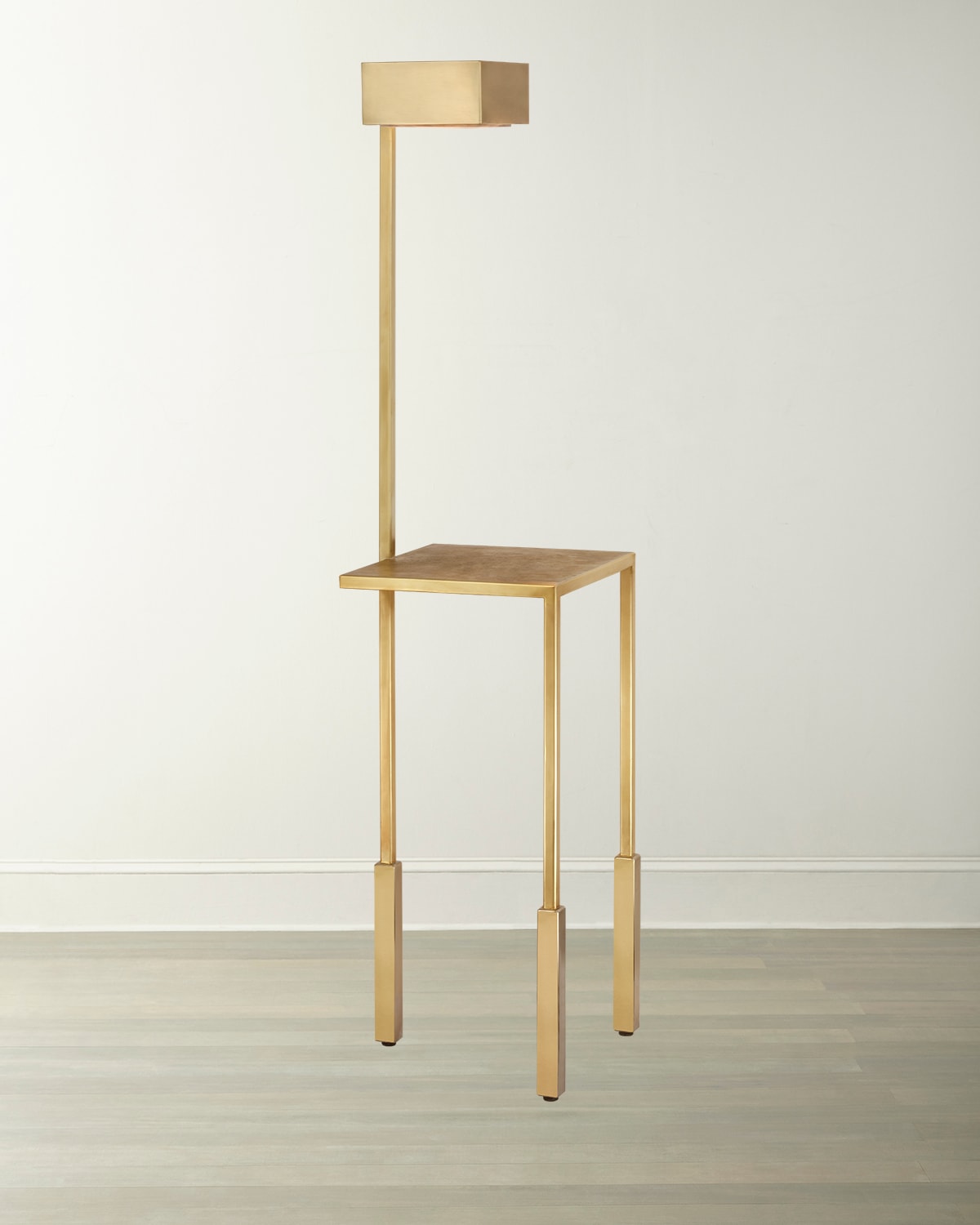 Visual Comfort Signature Nimes Tray Table Floor Lamp By Kelly Wearstler In Gold