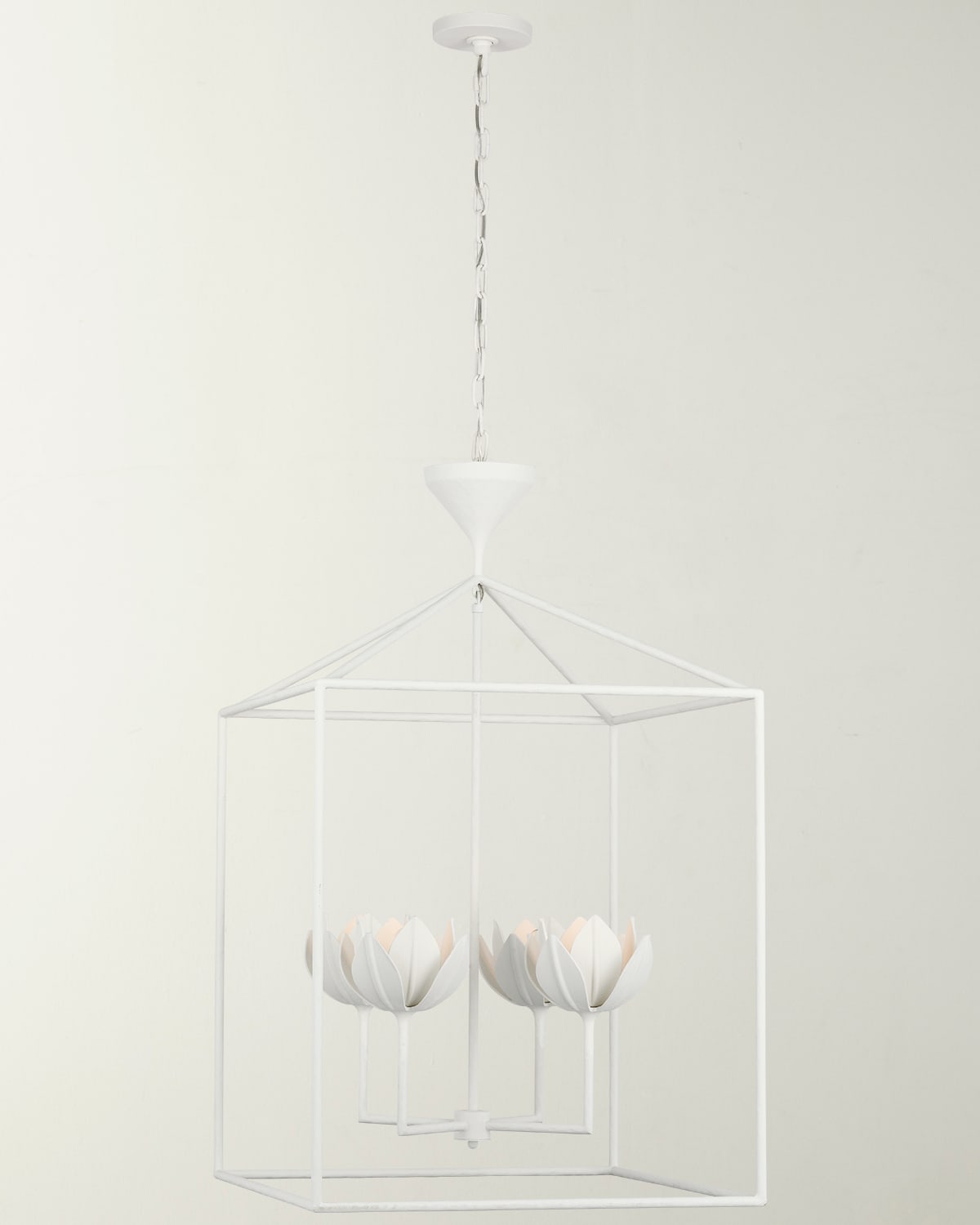 Visual Comfort Signature Alberto 24" Open Cage Lantern By Julie Neill In White