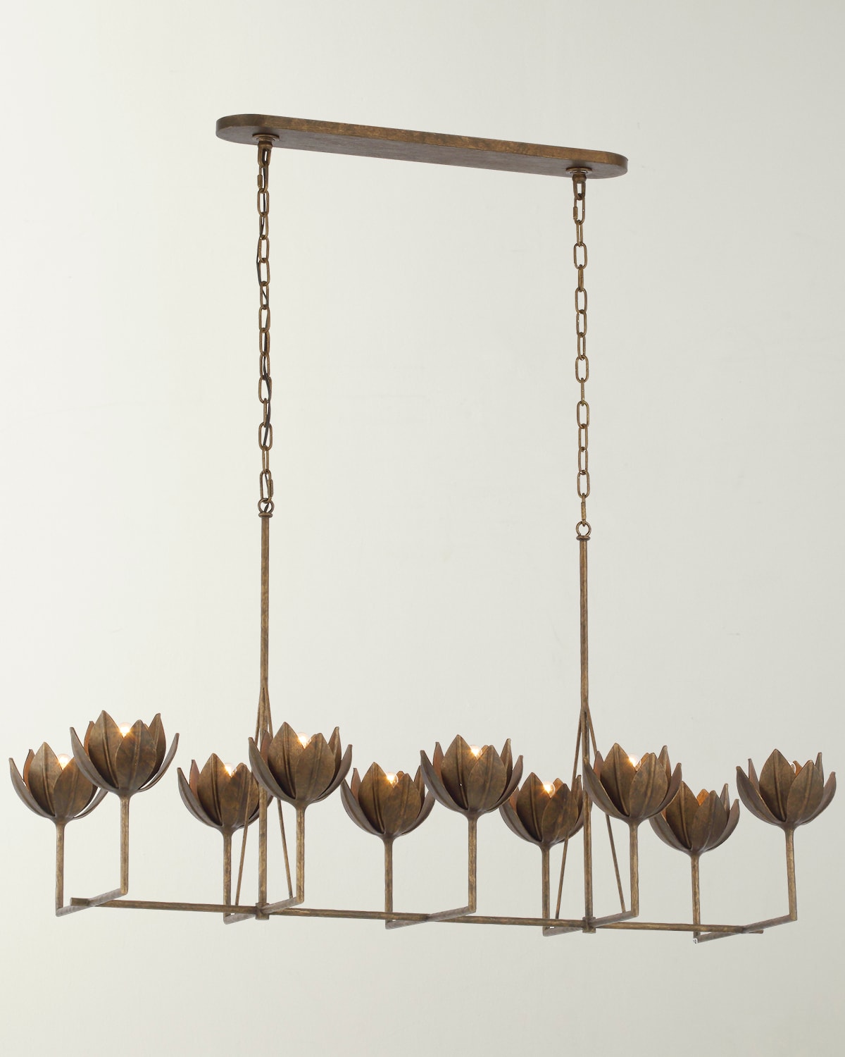 Visual Comfort Signature Alberto Linear Chandelier By Julie Neill In Metallic