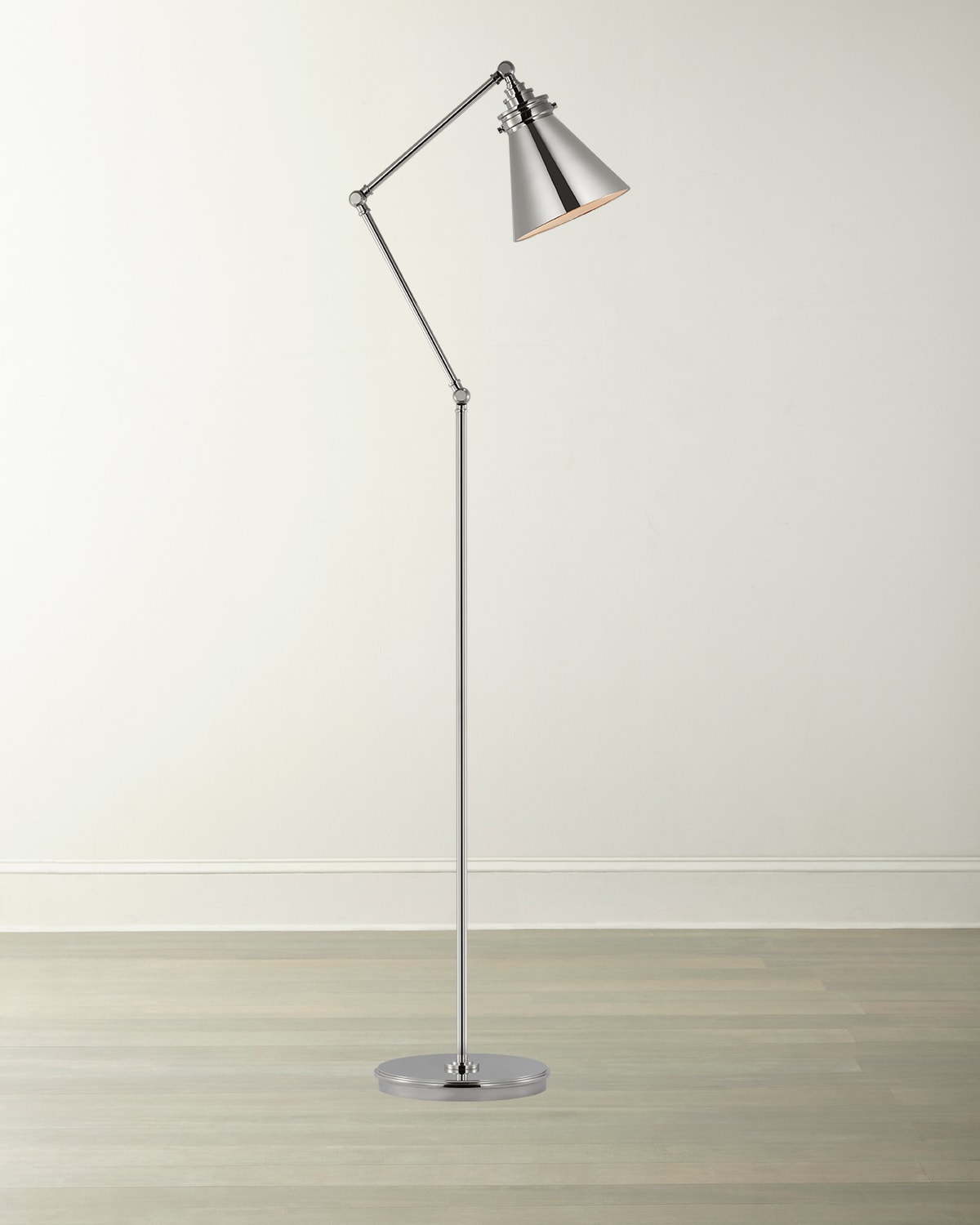 Visual Comfort Signature Parkington Articulating Floor Lamp By Chapman & Myers In Metallic