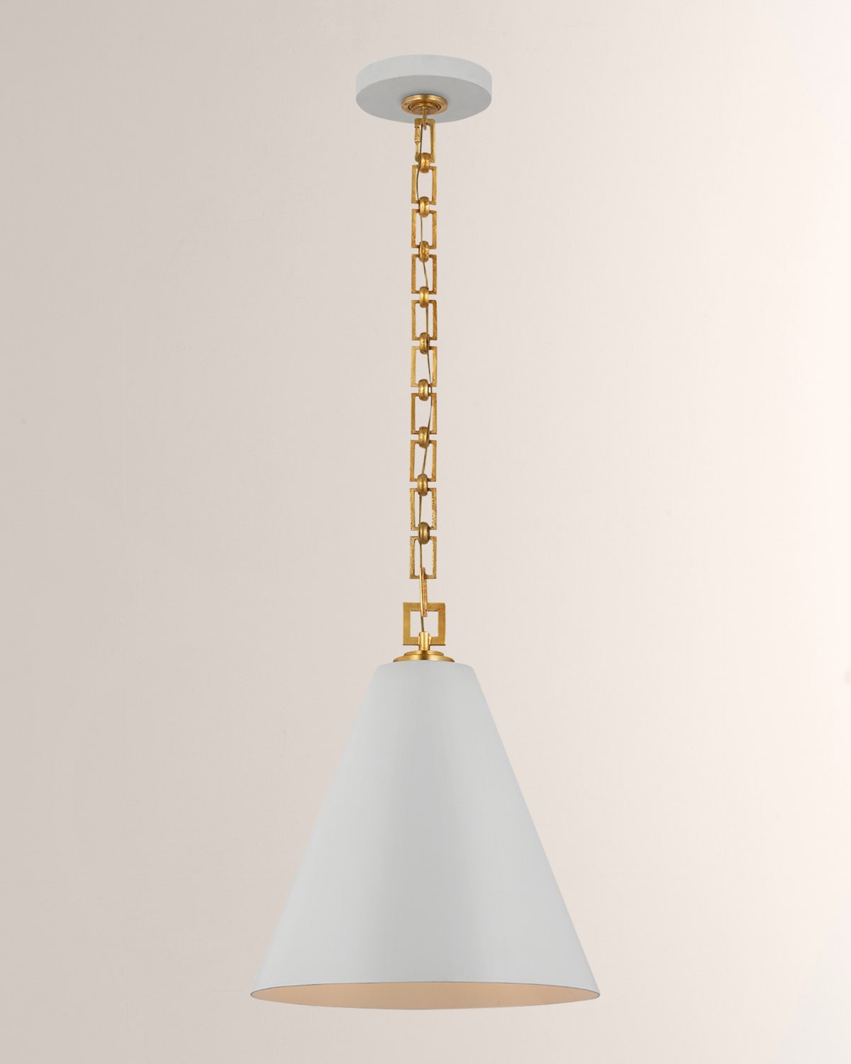 Visual Comfort Signature Theo 14" Pendant Light By Julie Neill In White