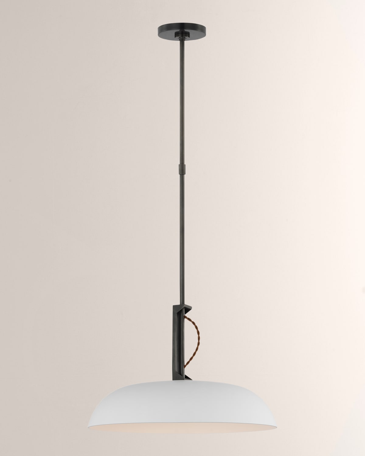 Visual Comfort Signature Cyrus Pendant Light By Amber Lewis In White