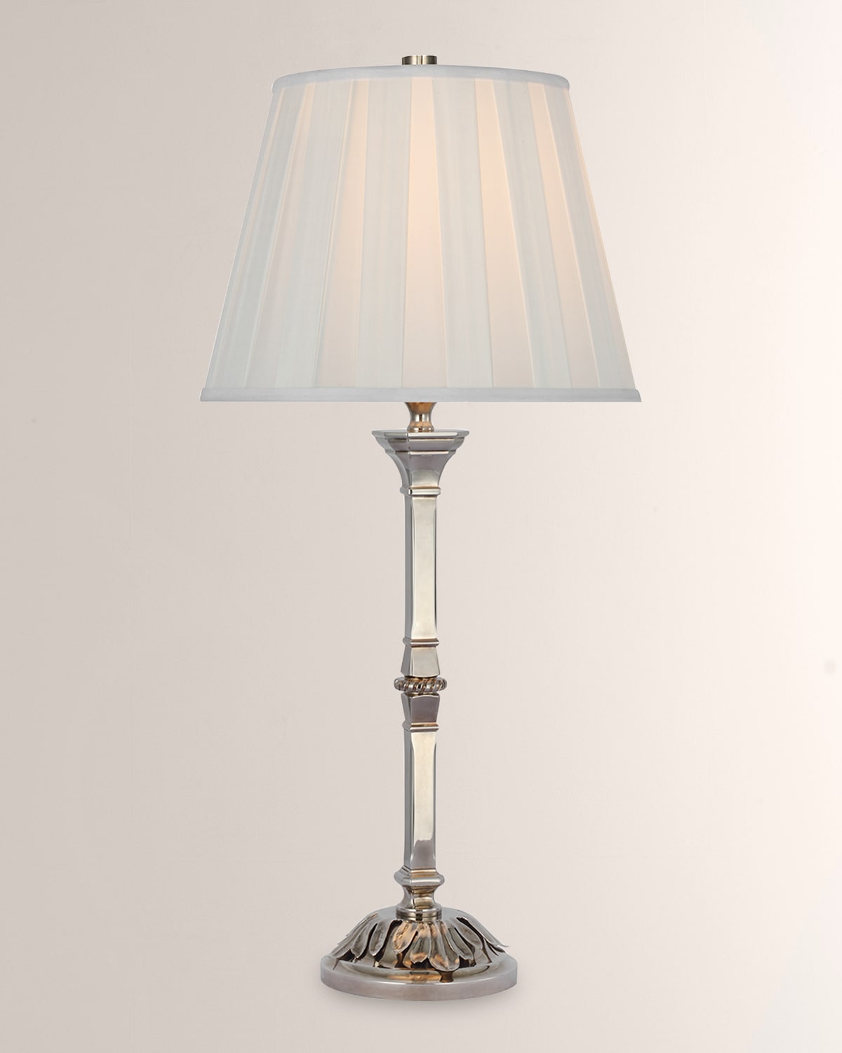 Visual Comfort Signature Doris Table Lamp With Pleated Shade By Ralph Lauren In Gray