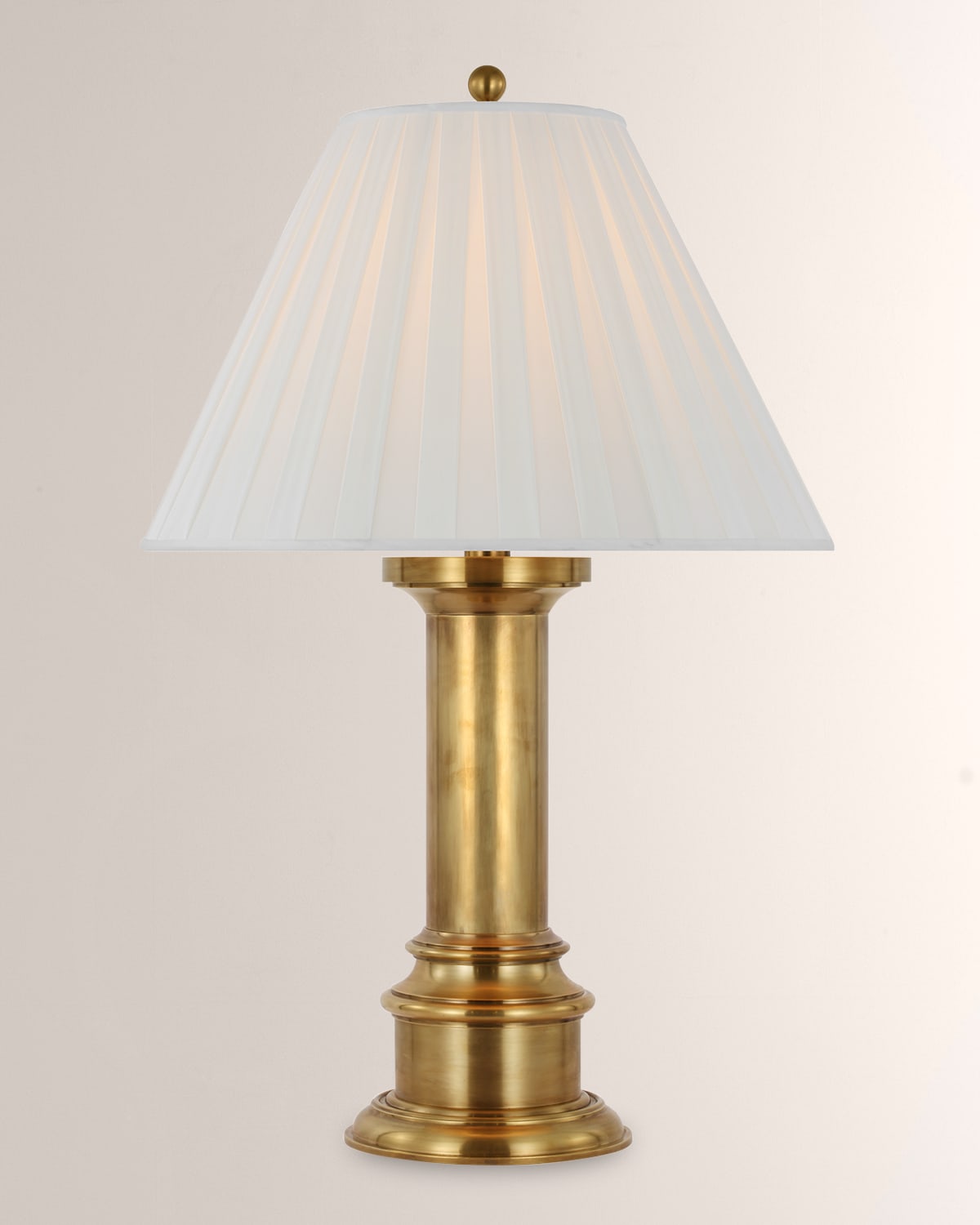Visual Comfort Signature Hammett Table Lamp With Pleated Shade By Ralph Lauren In Gold
