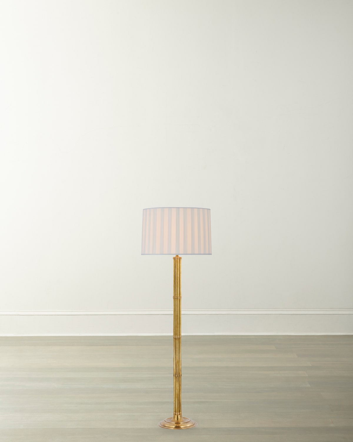 Visual Comfort Signature Downing Floor Lamp With Pleated Shade By Ralph Lauren In Neutral