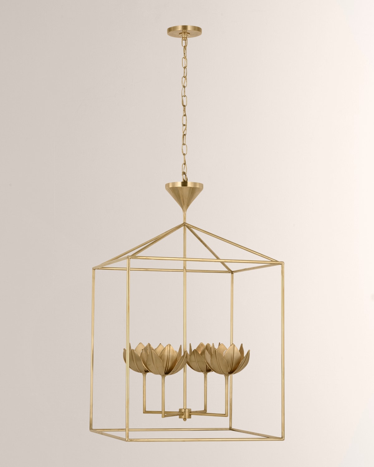 Visual Comfort Signature Alberto Open Cage 24" Lantern By Julie Neill In Gold