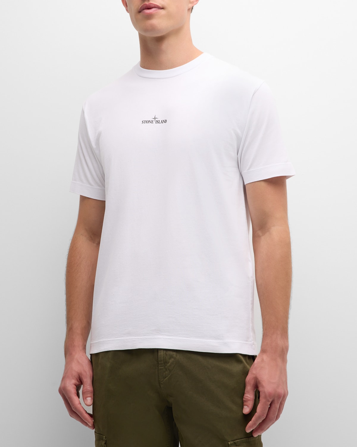 Shop Stone Island Men's Graphic Logo T-shirt In White