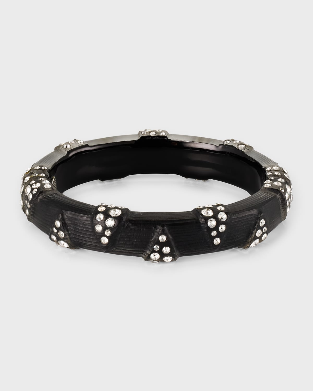 Alexis Bittar Punk Deco Lucite Crystal Hinge Bracelet Smart Closet