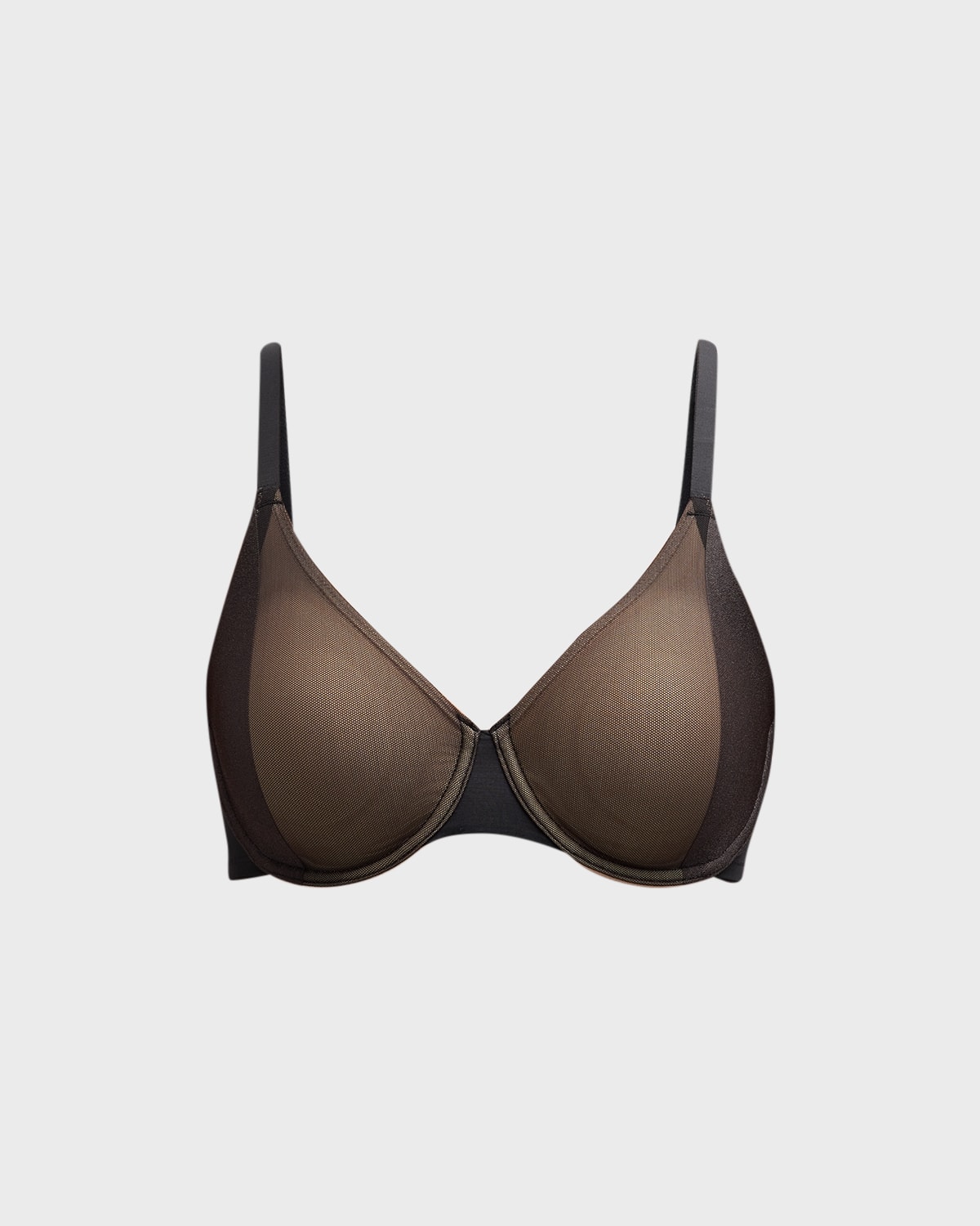 Shop Natori Side Effect Underwire Full-cup Bra In Black Cafe