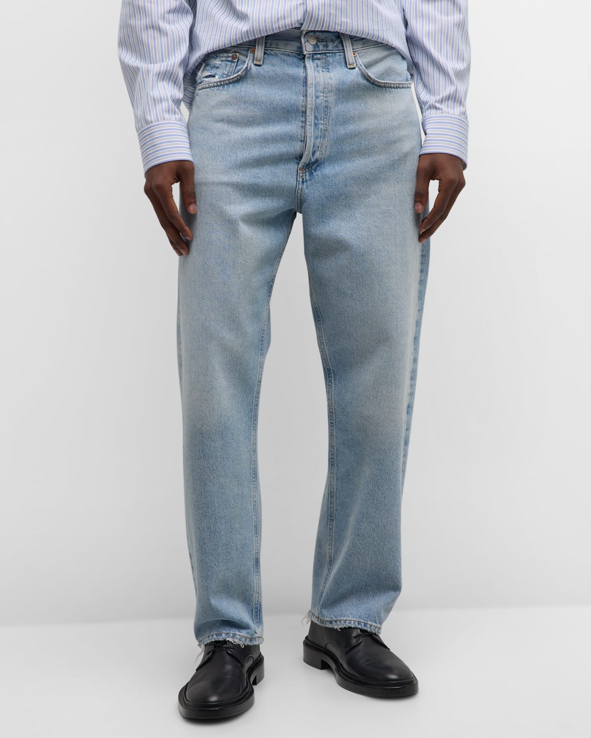 Shop Agolde Men's 90s Relaxed Straight-leg Jeans In Snapshot