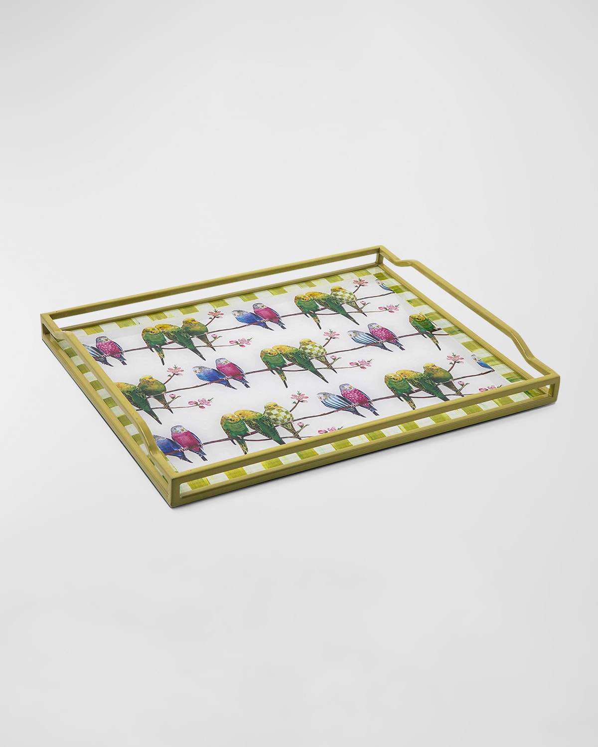 Mackenzie-childs Parakeet Butler Tray In Multi