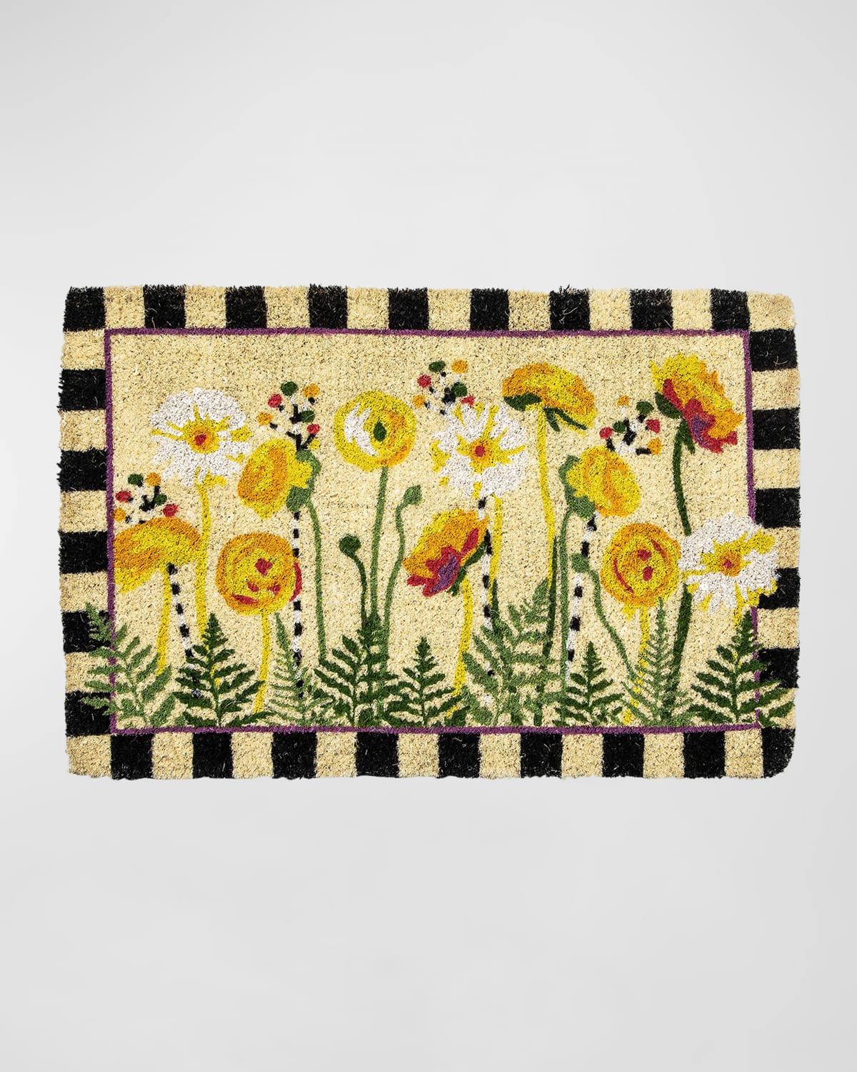 Shop Mackenzie-childs Everything Is Coming Up Daisies Entrance Mat