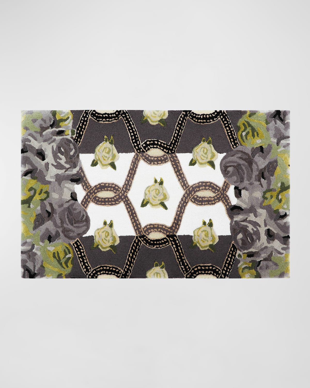 Mackenzie-childs Really Rosy Sterling Rug, 2' X 4' In Multi