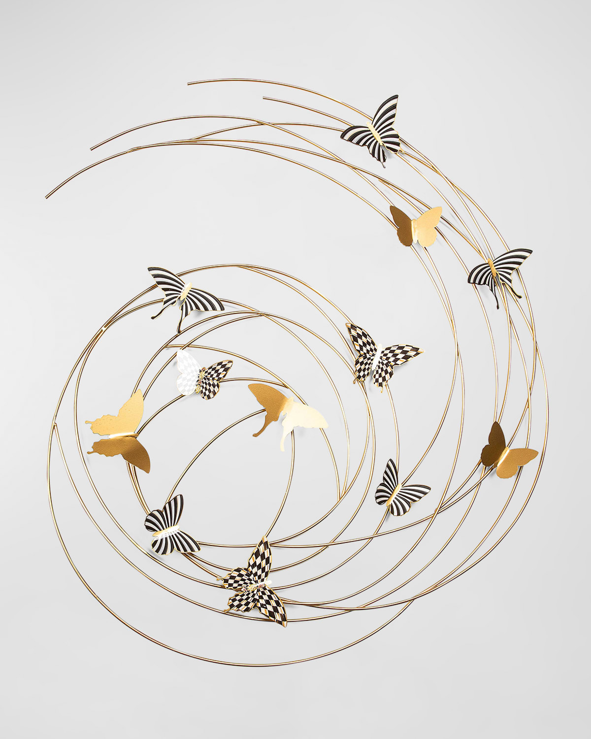 Mackenzie-childs Butterfly Swirl Wall Art In Gold