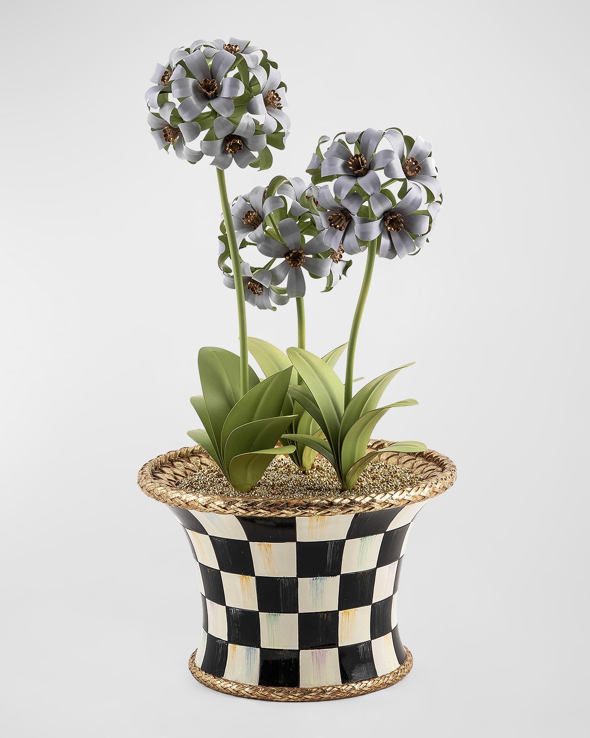 Mackenzie-childs Botany Potted Hyacinth Arrangement In Black