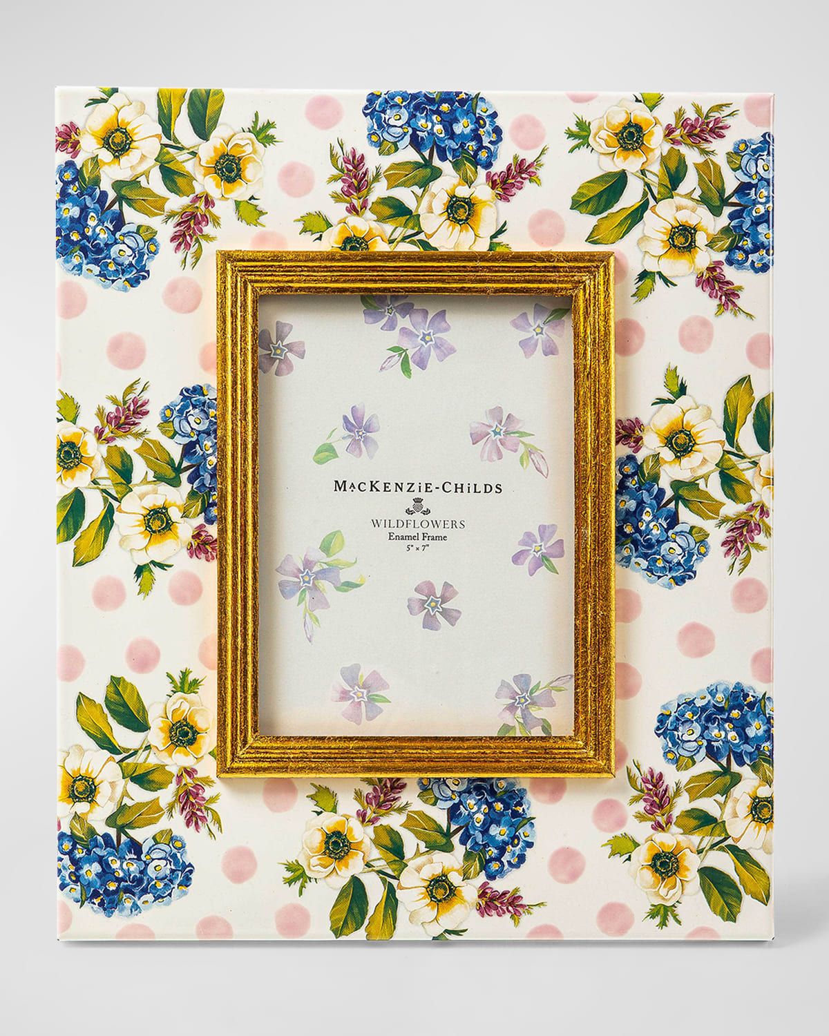 Shop Mackenzie-childs Wildflowers Enamel Pink Frame, 5" X 7"