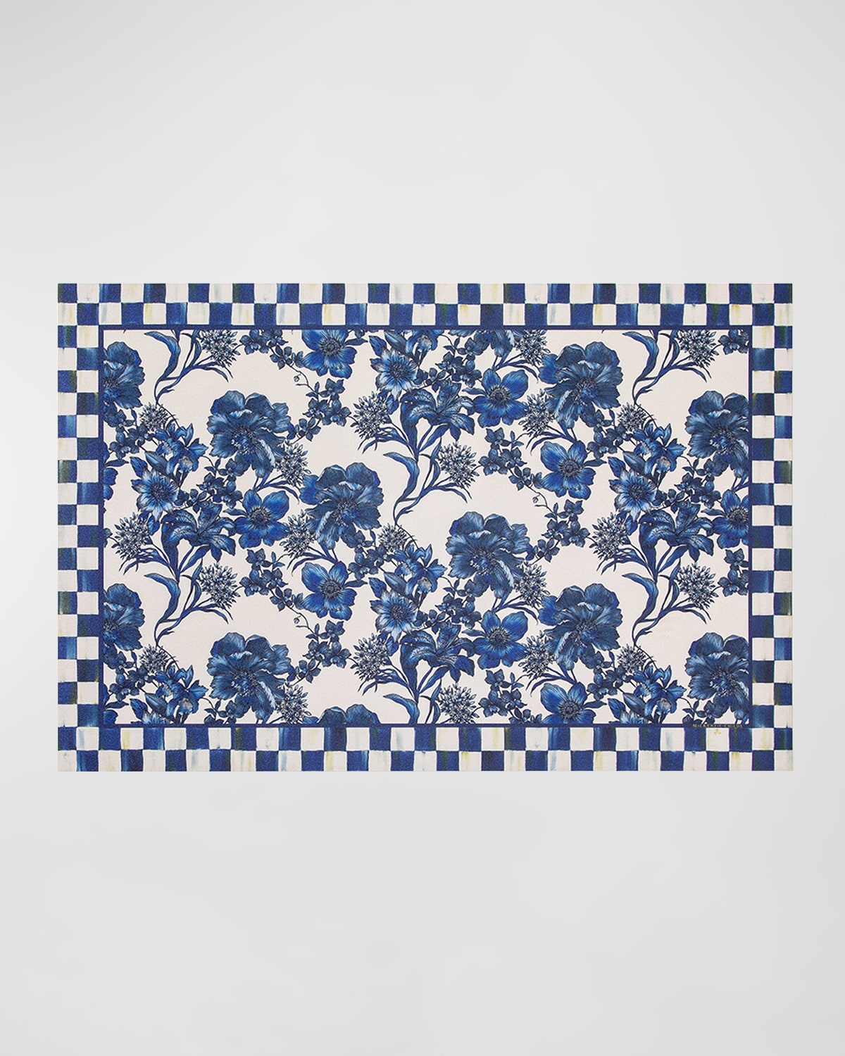 Mackenzie-childs Royal English Garden Floor Mat, 2' X 3' In Blue