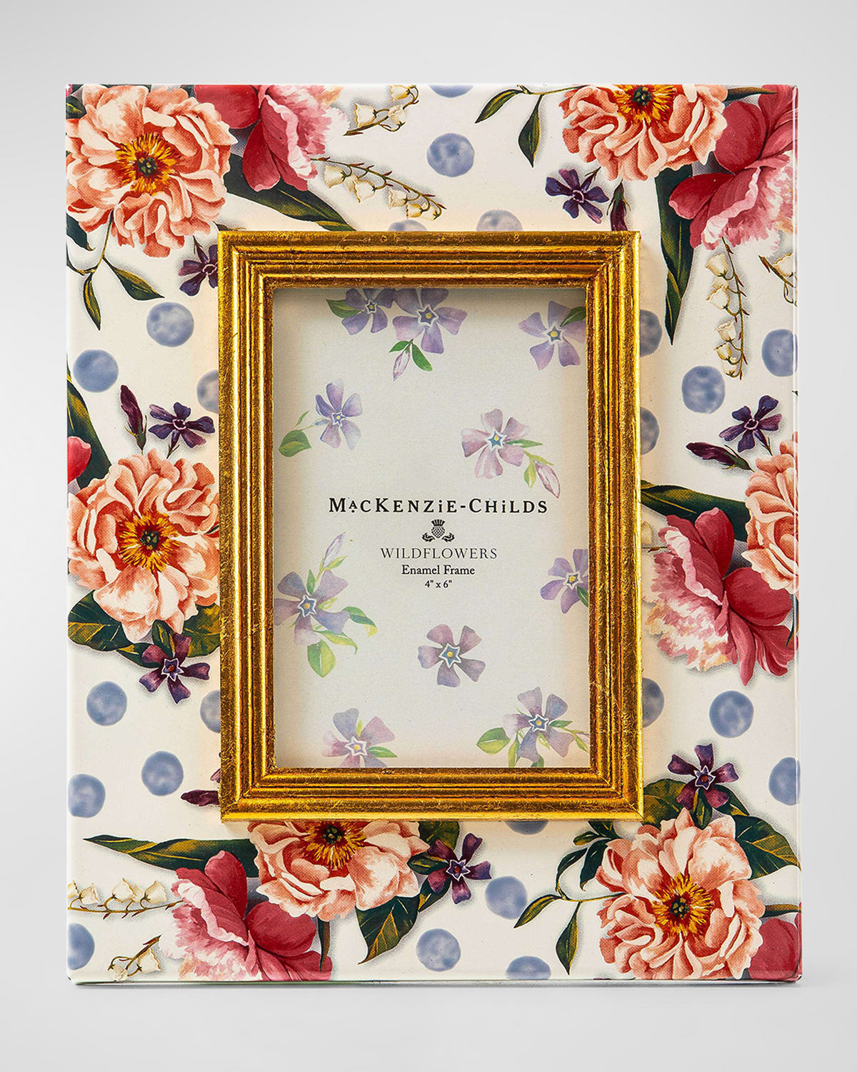 Shop Mackenzie-childs Wildflowers Enamel Frame, 4" X 6"