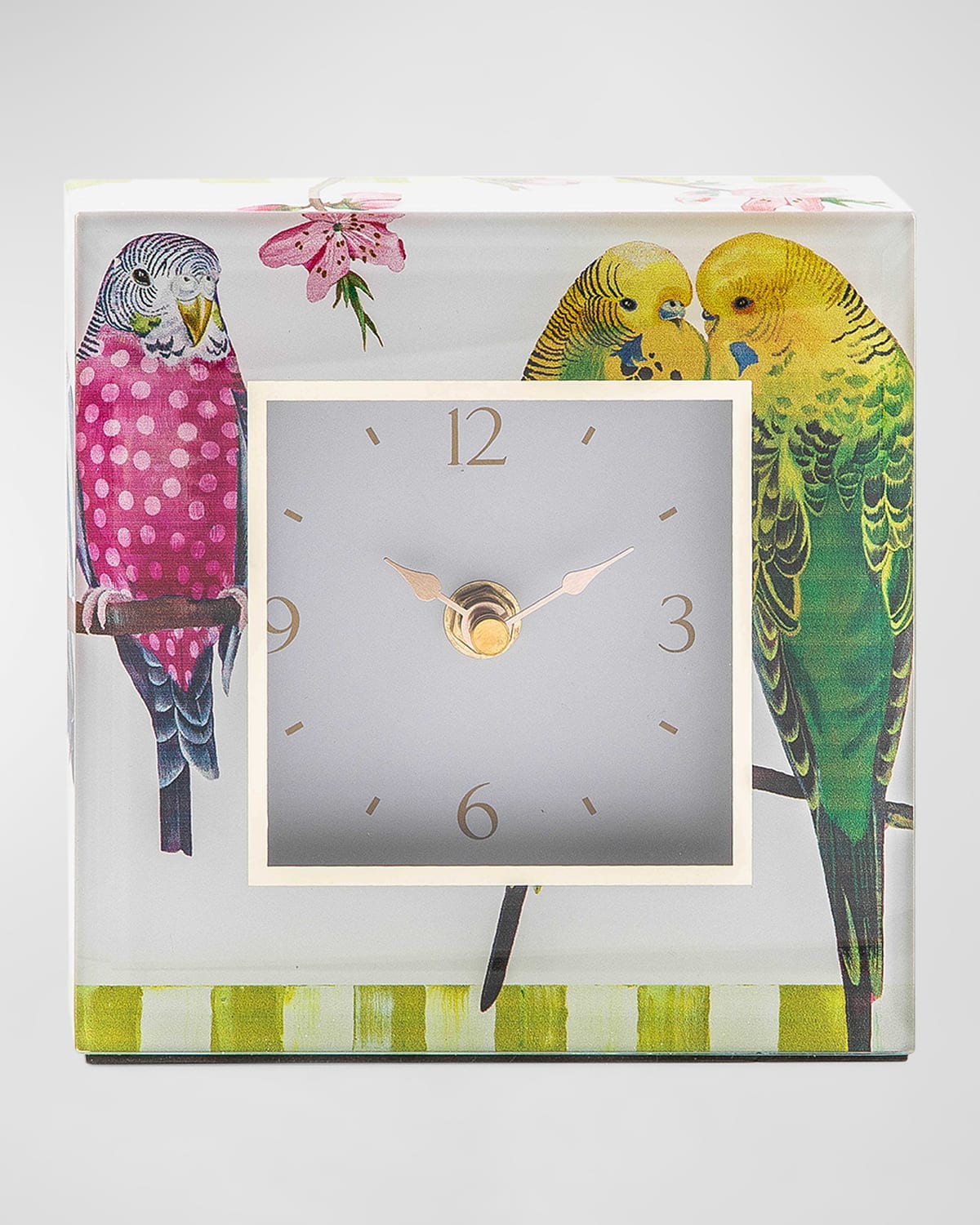 Mackenzie-childs Parakeet Clock In Multi