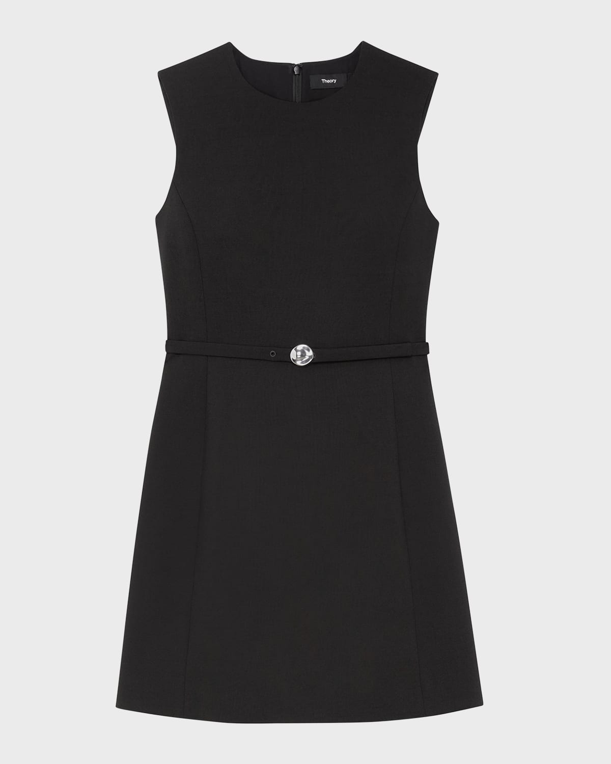 Shop Theory Sleeveless Sculpted Dress In Blk