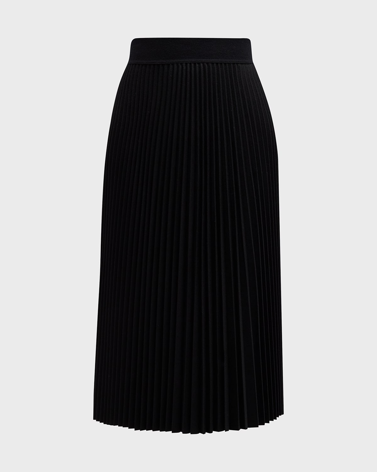 Pleated Flannel Combo Midi Skirt