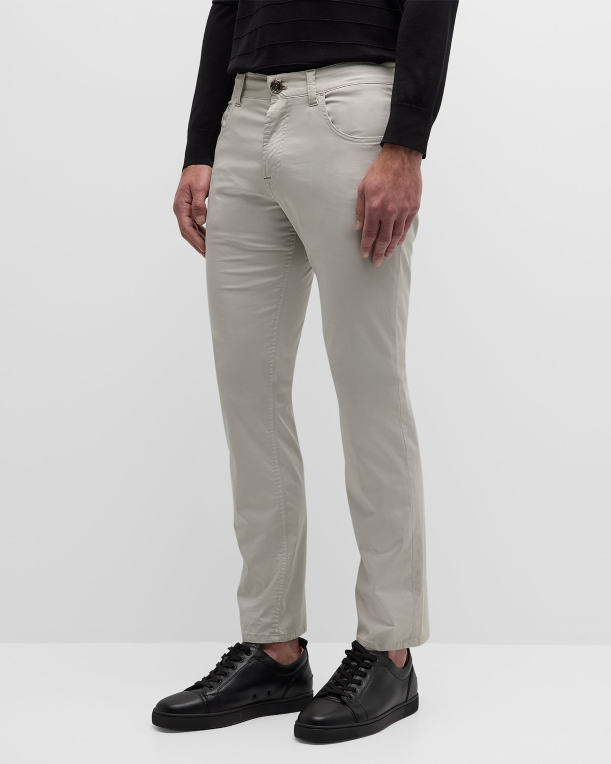 Shop Stefano Ricci Men's 5-pocket Trousers In Grey