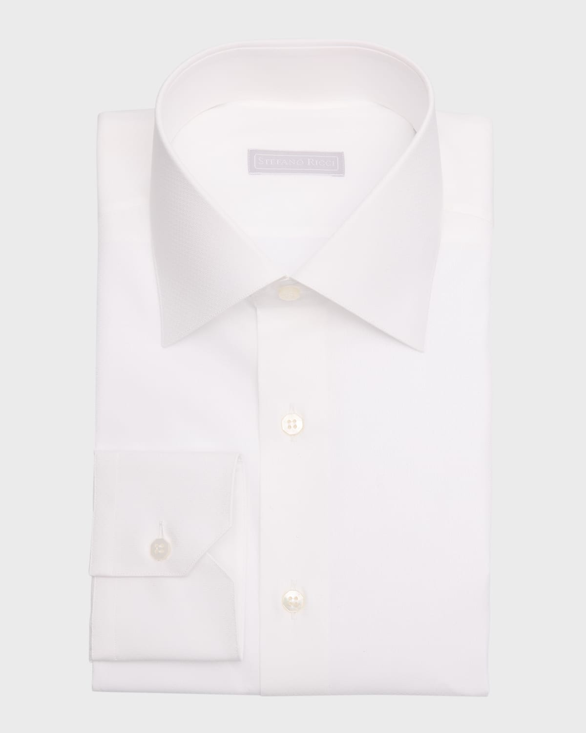 Shop Stefano Ricci Men's Textured Cotton Sport Shirt In White
