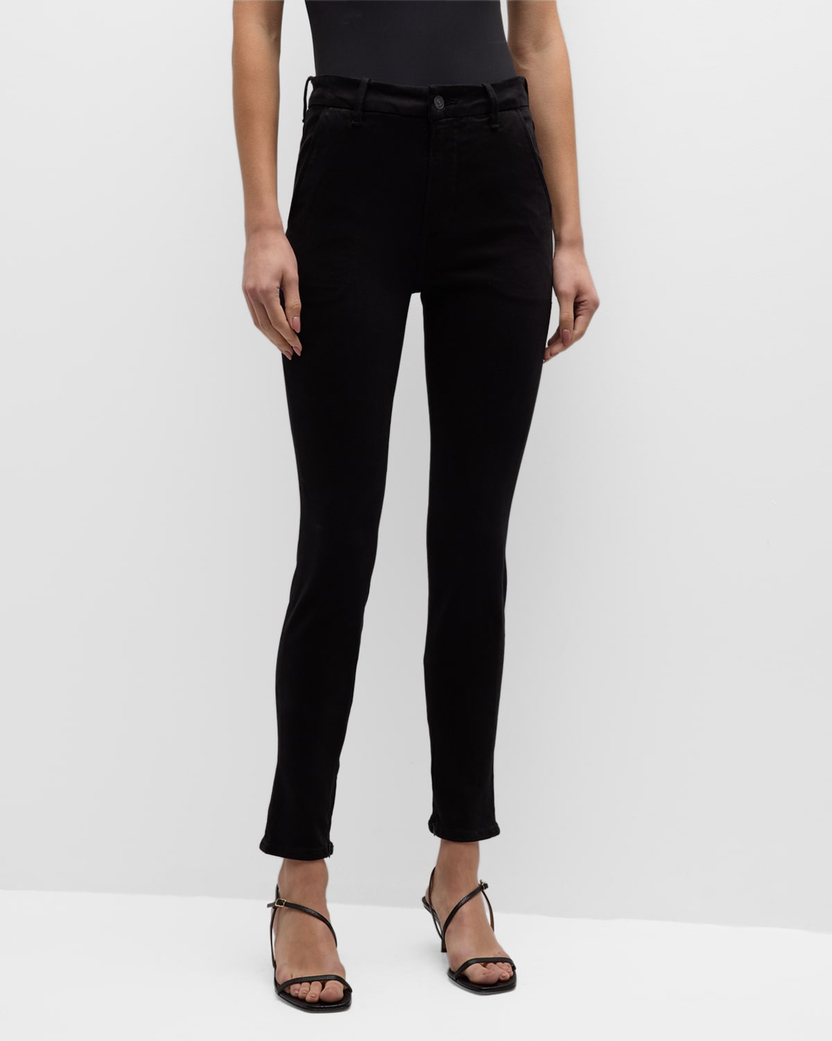 Shop Citizens Of Humanity Jayla Split Skinny Jeans In Plush Black