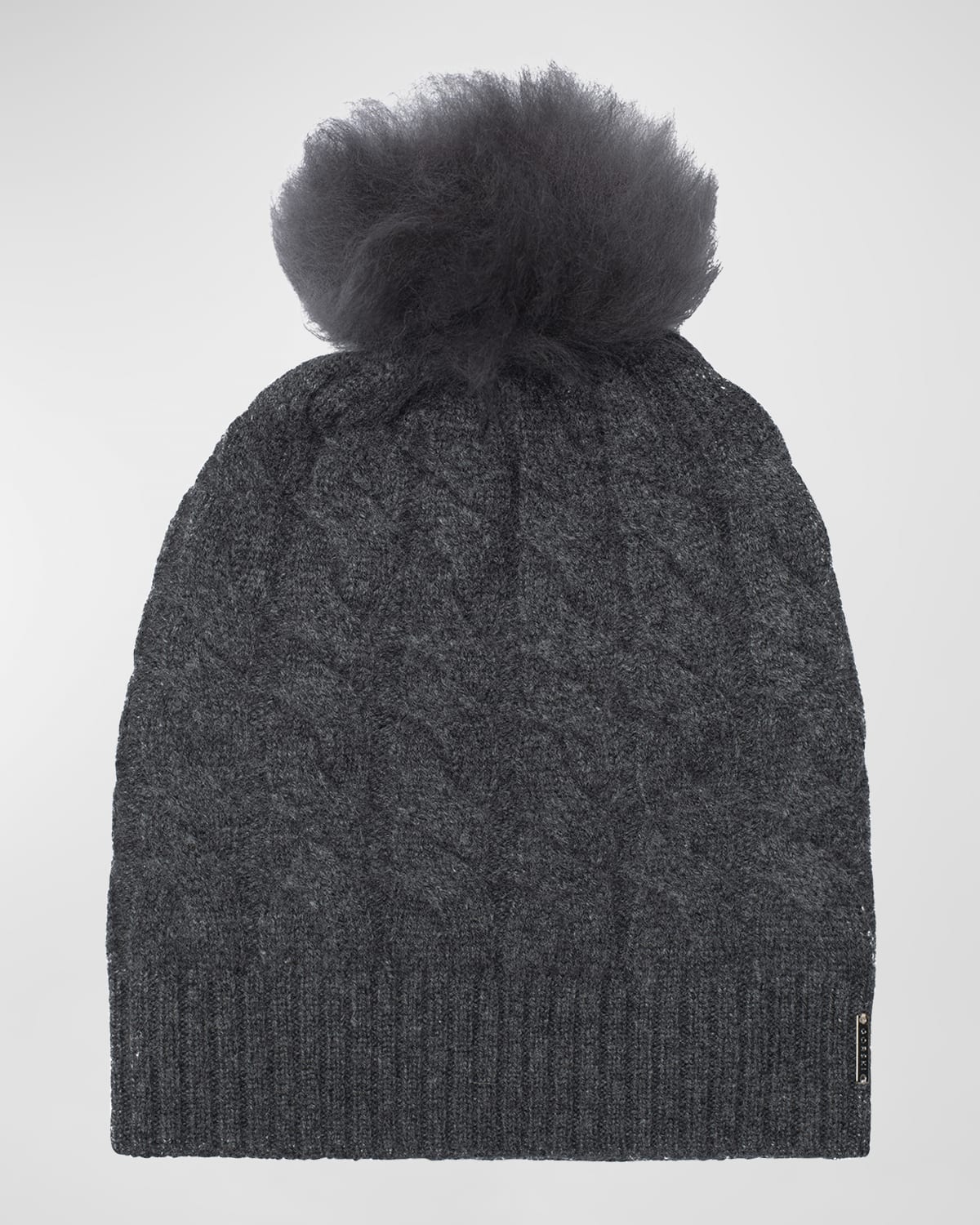 Cashmere Knit Toscana Lamb Pom Beanie