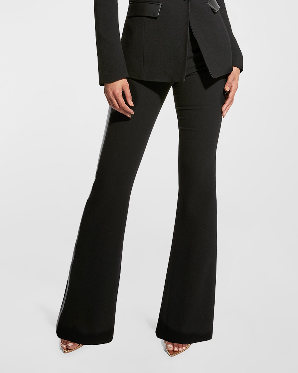 Shop As By Df Rory Tuxedo Flare Pants In Black