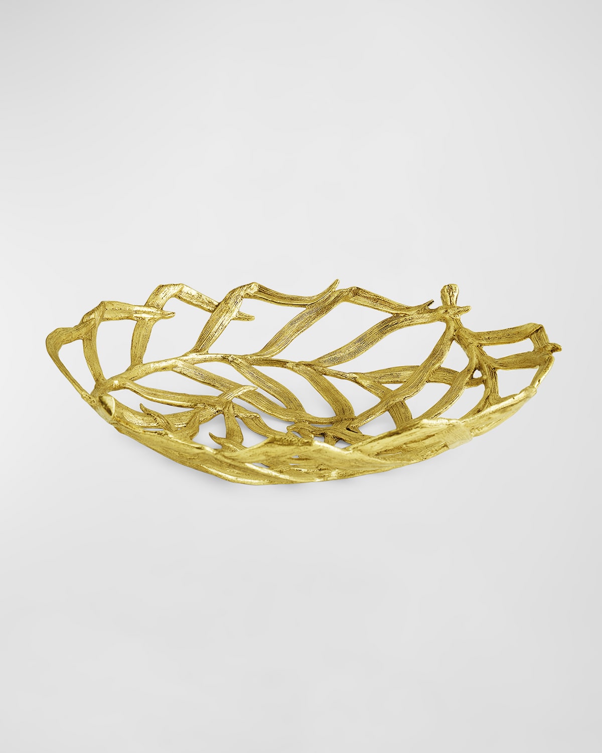 Michael Aram Palm Leaves Centerpiece Bowl In Gold