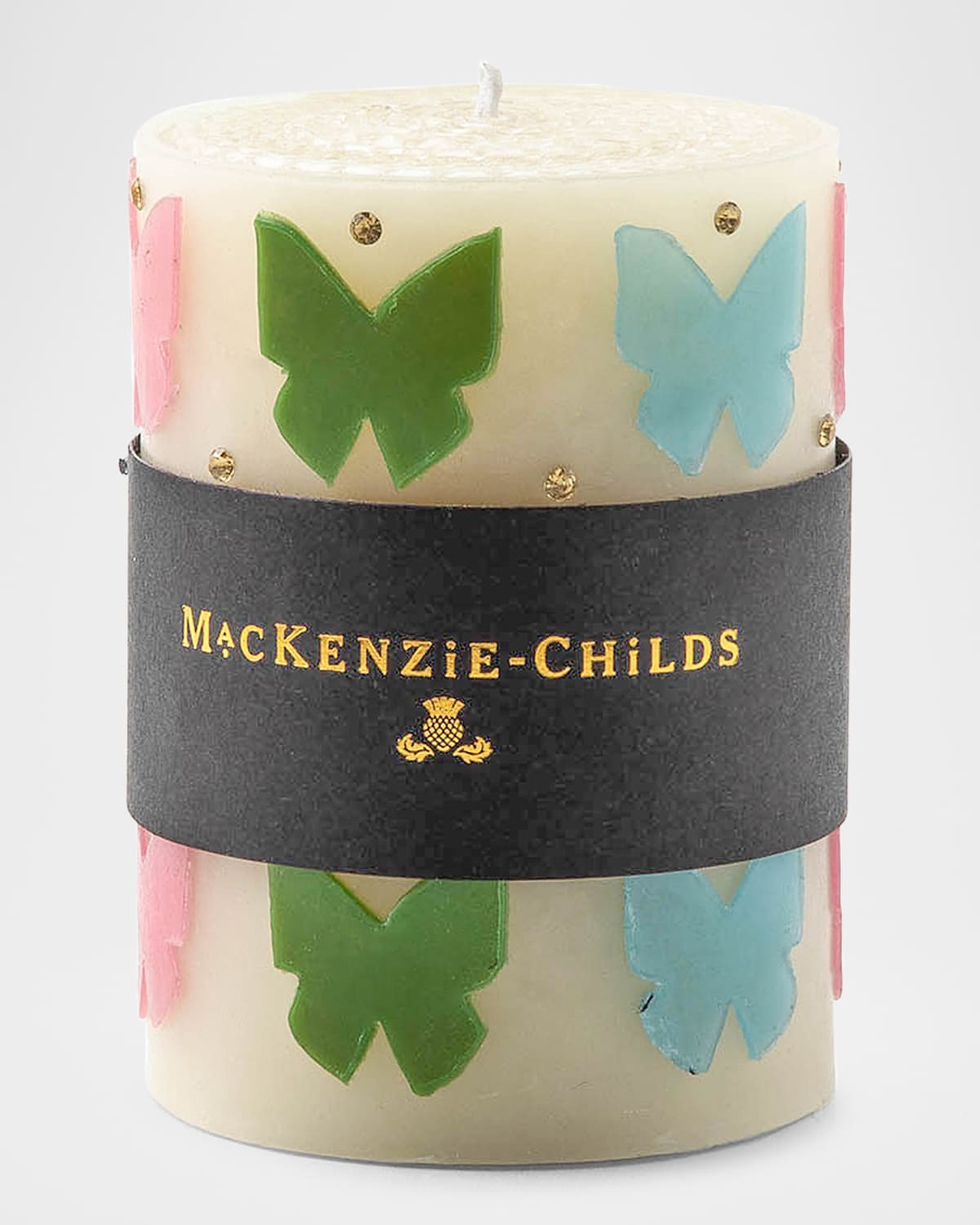 Mackenzie-childs Butterfly Pastel 4" Pillar Candle
