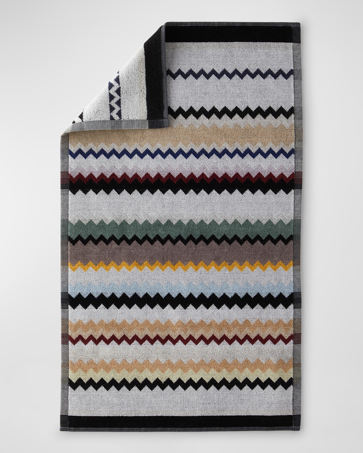Missoni Curt Hand Towel In Nero Multicolor