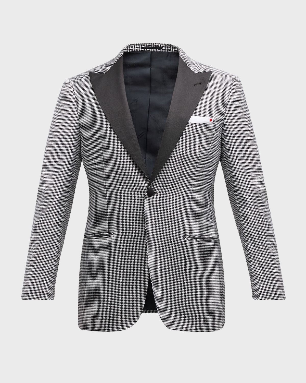 Men's Check Cashmere-Wool Dinner Jacket