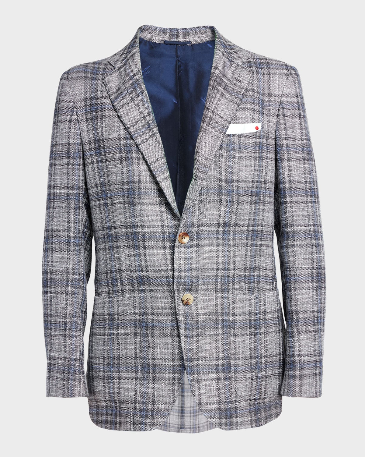 Men's Cashmere-Wool Plaid Sport Coat