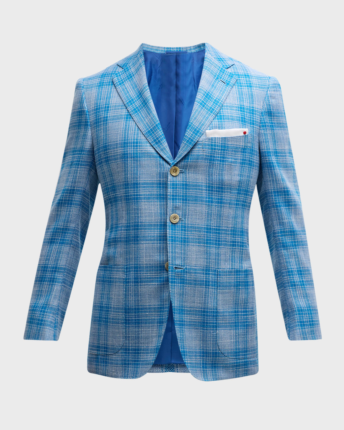 Men's Cashmere-Linen Plaid Sport Coat