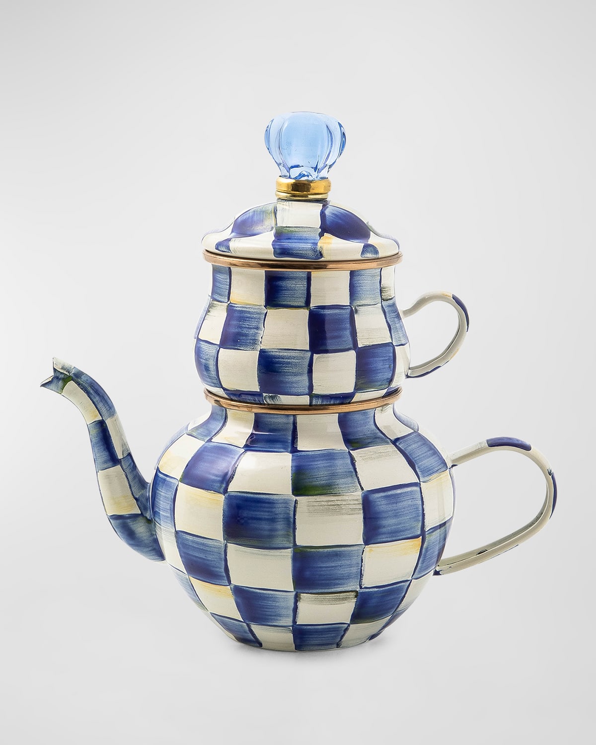 Shop Mackenzie-childs Royal Check Enamel High Tea