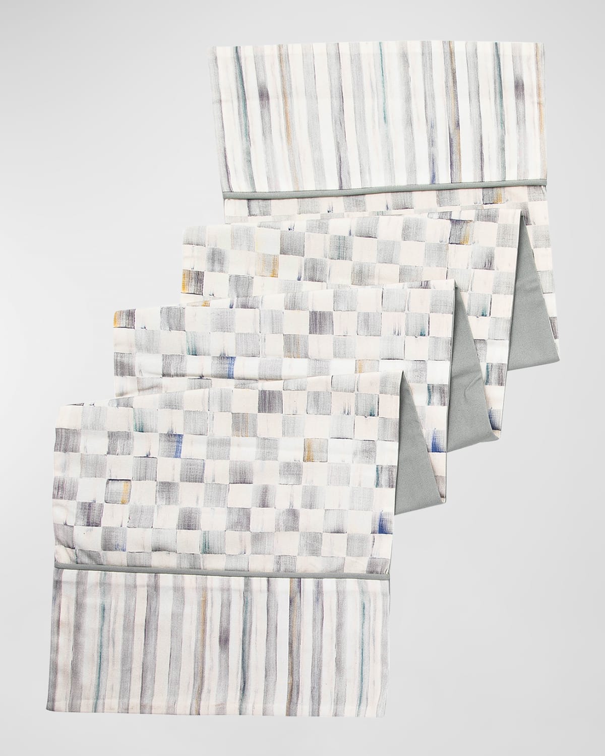 Mackenzie-childs Mackenzie Childs Sterling Check Table Runner
