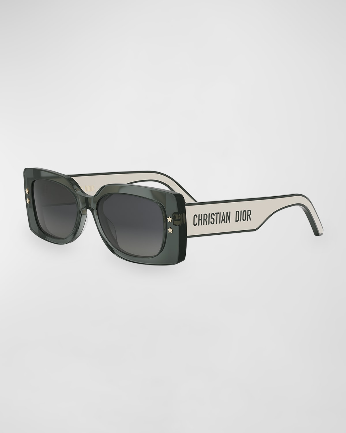 Shop Dior Pacific S1u Sunglasses In Shiny Dark Green