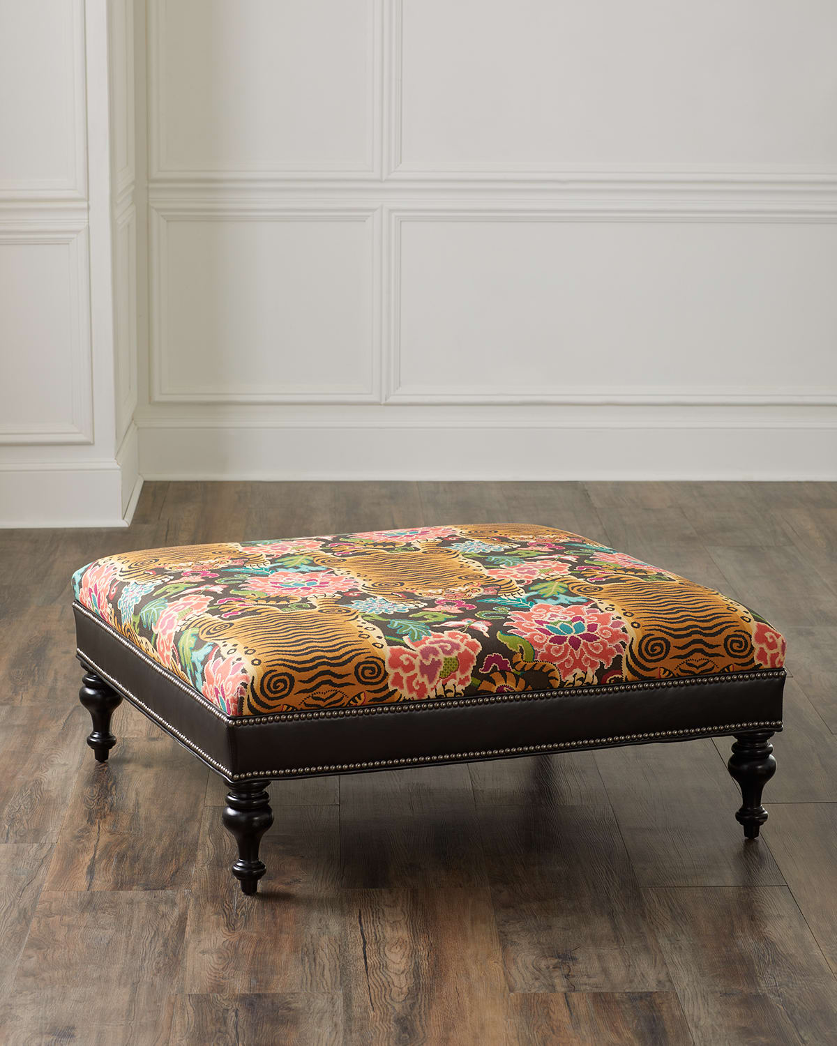 Old Hickory Tannery Priscillana Ottoman In Multi