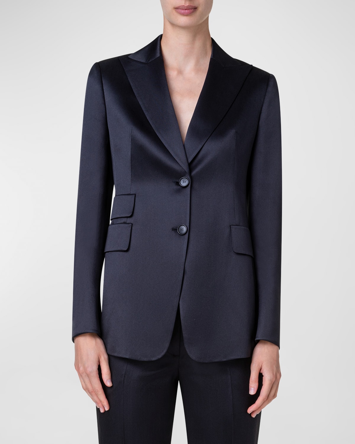 Persival Silk Single-Breasted Blazer Jacket